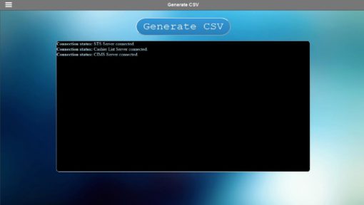 Generate CSV