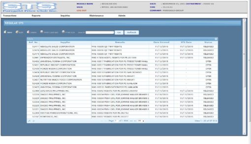 Supplier Transaction System